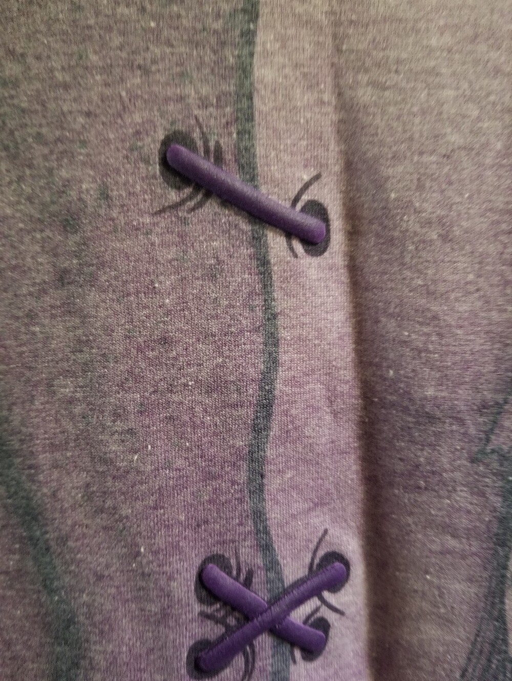 Disney Women's Nightmare Before Christmas Purple Short Sleeve T Shirt - Size XL - Picture 4 of 6